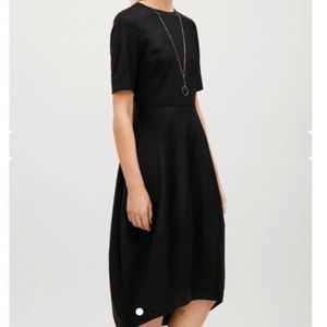 COS Black Minimal Cocoon Dress- Silk/Cotton